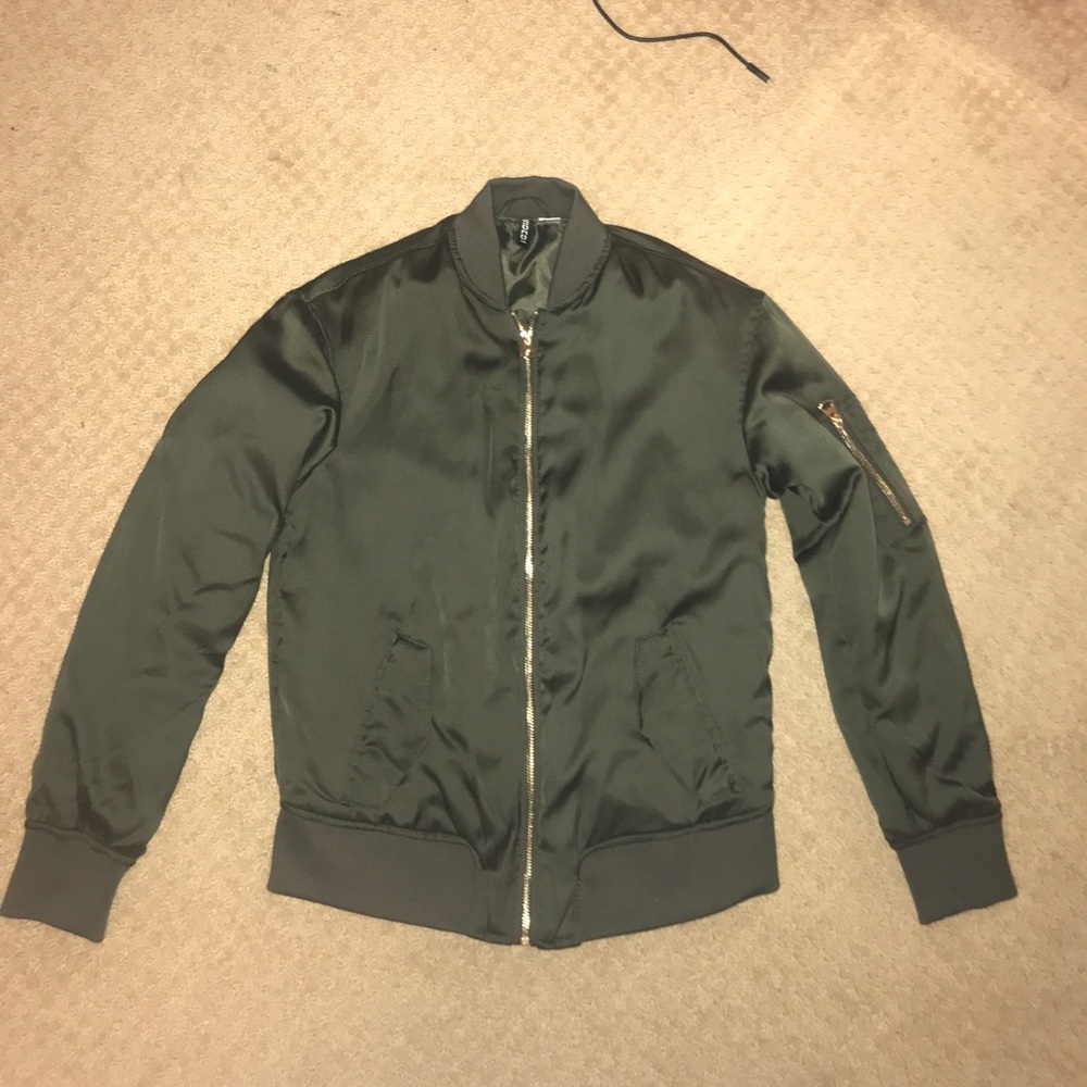 Green bomber jacket